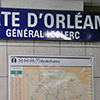 Station Porte d'Orléans par métro ligne 4 ou tramway T3a